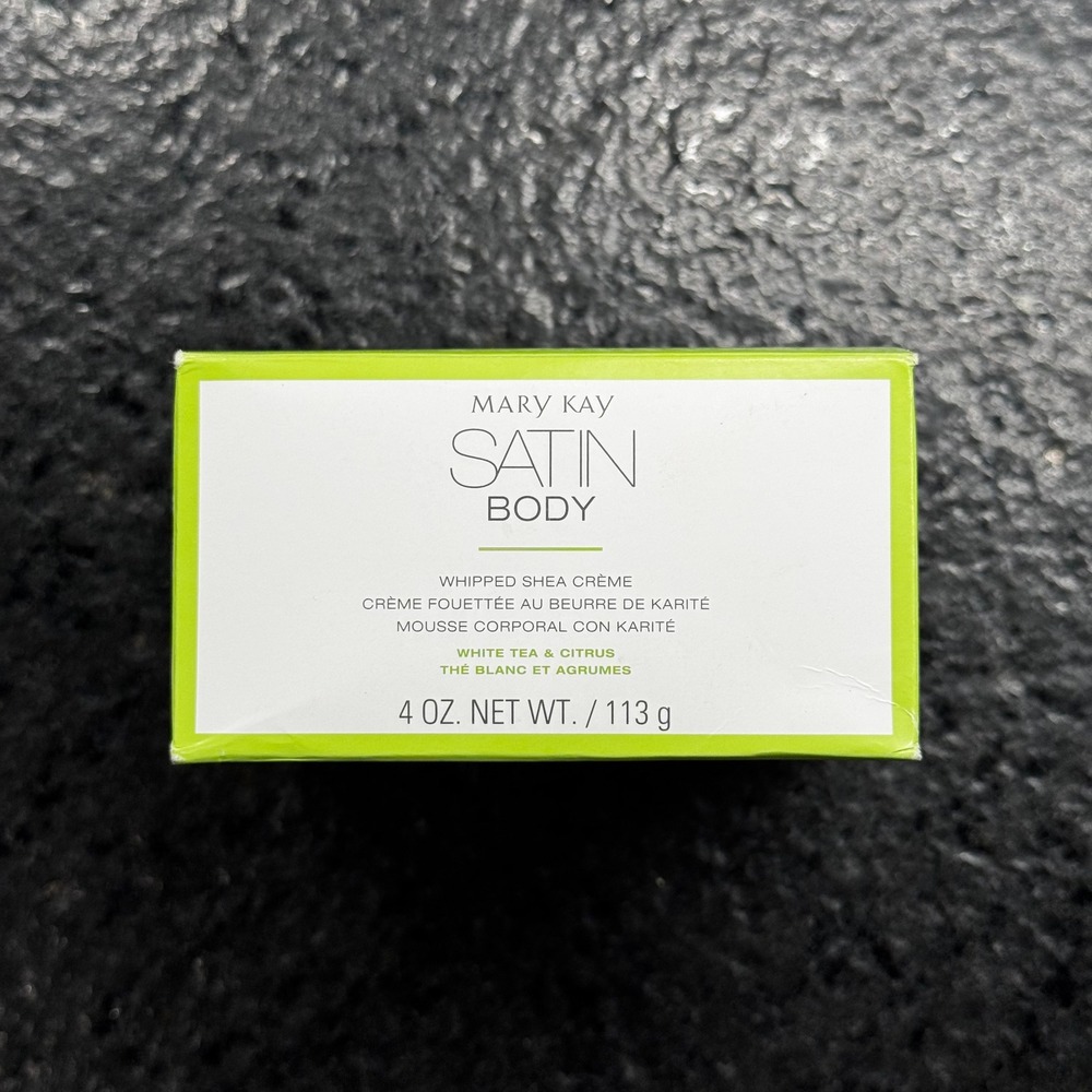 Mary Kay Satin Body Whipped Shea Creme White Tea & Citrus 4oz Moisturizer New